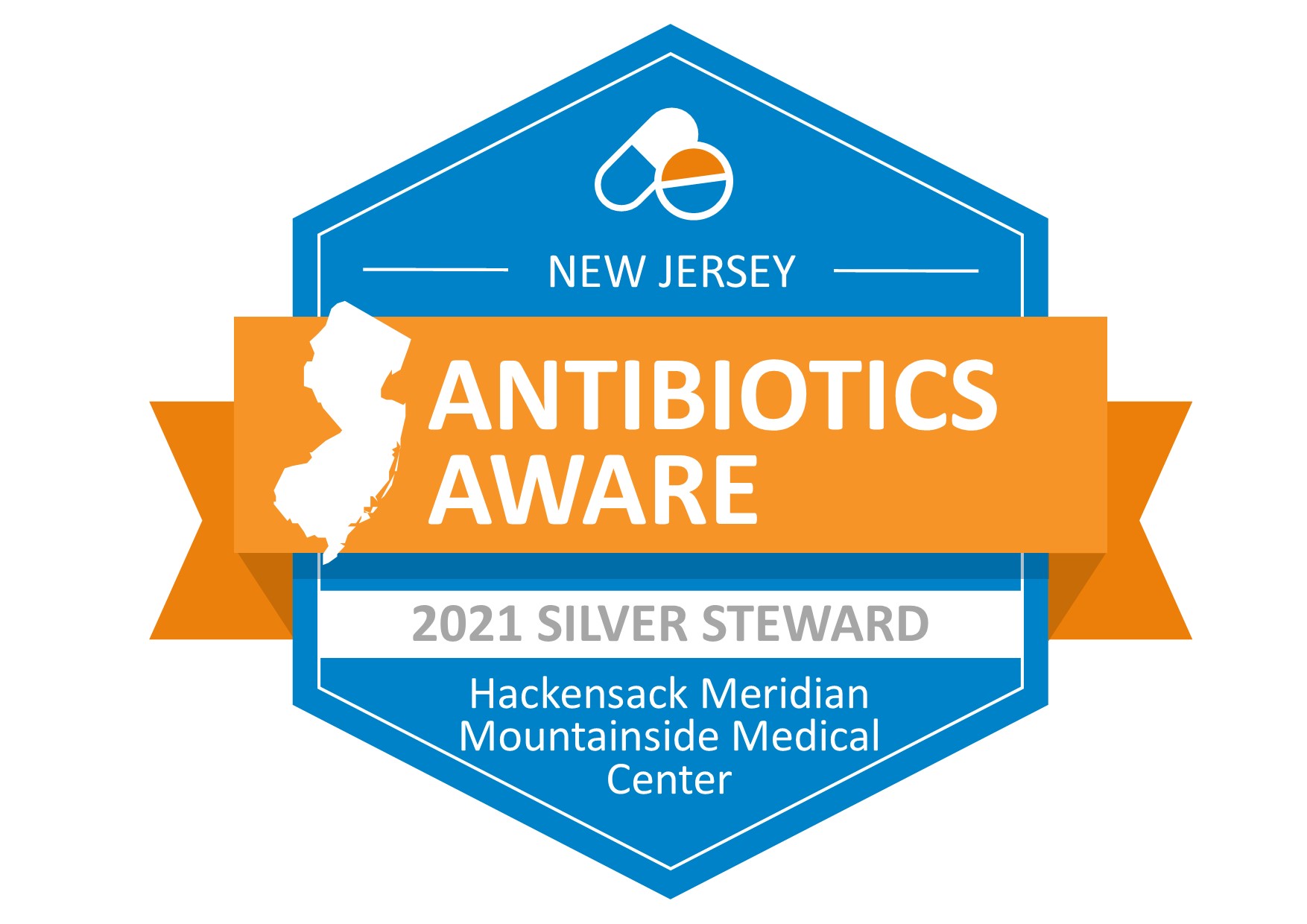 Hackensack Meridian Mountainside Medical Center Receives The New Jersey Department of Health 2021 Silver Antimicrobial Steward Award