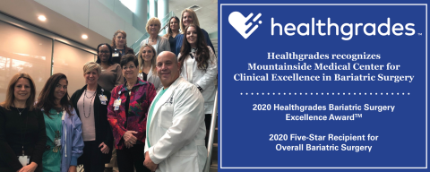 Healthgrades Recognizes Hackensack Meridian Mountainside Medical Center for Clinical Excellence in Bariatric Surgery